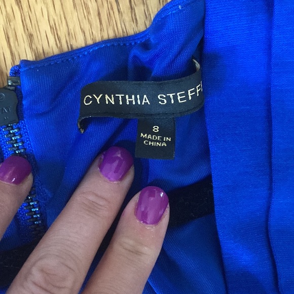Cynthia Steffe bright Blue dress - size 8 - Picture 2 of 3